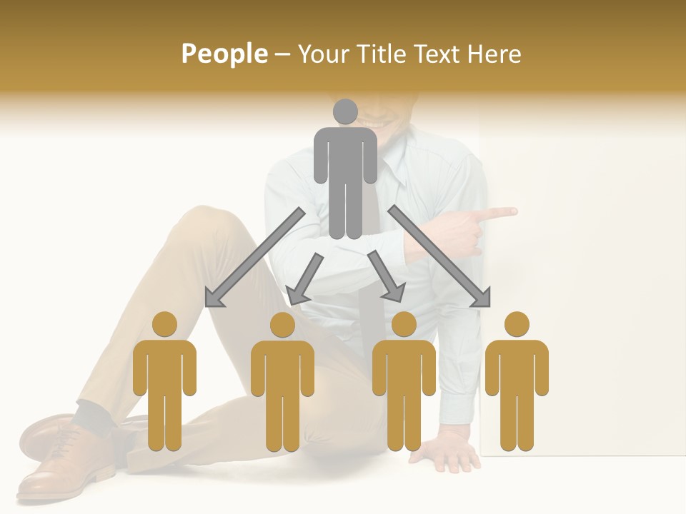 White Background Smile Man PowerPoint Template