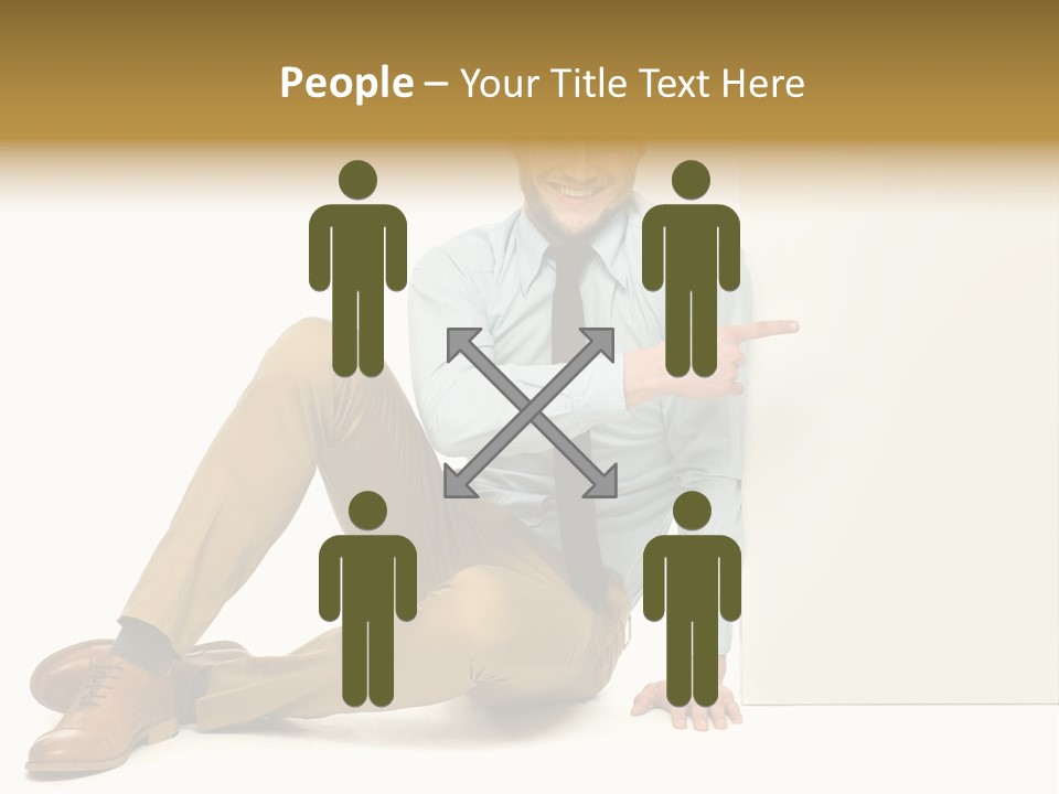 White Background Smile Man PowerPoint Template