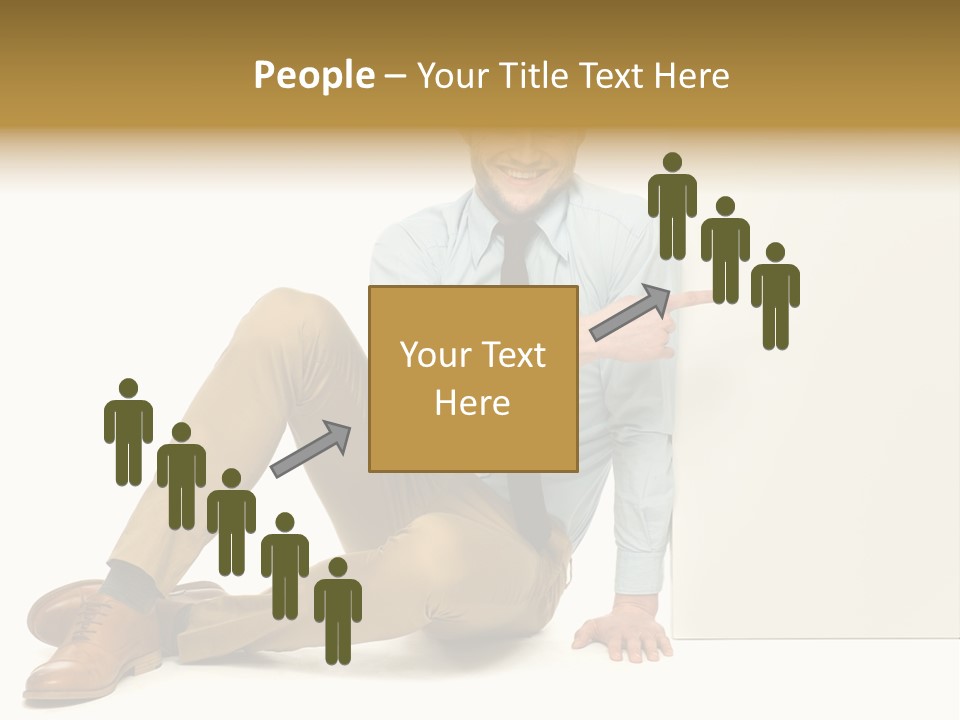 White Background Smile Man PowerPoint Template