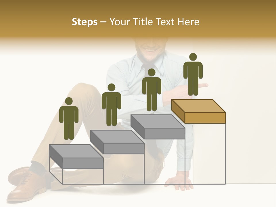 White Background Smile Man PowerPoint Template