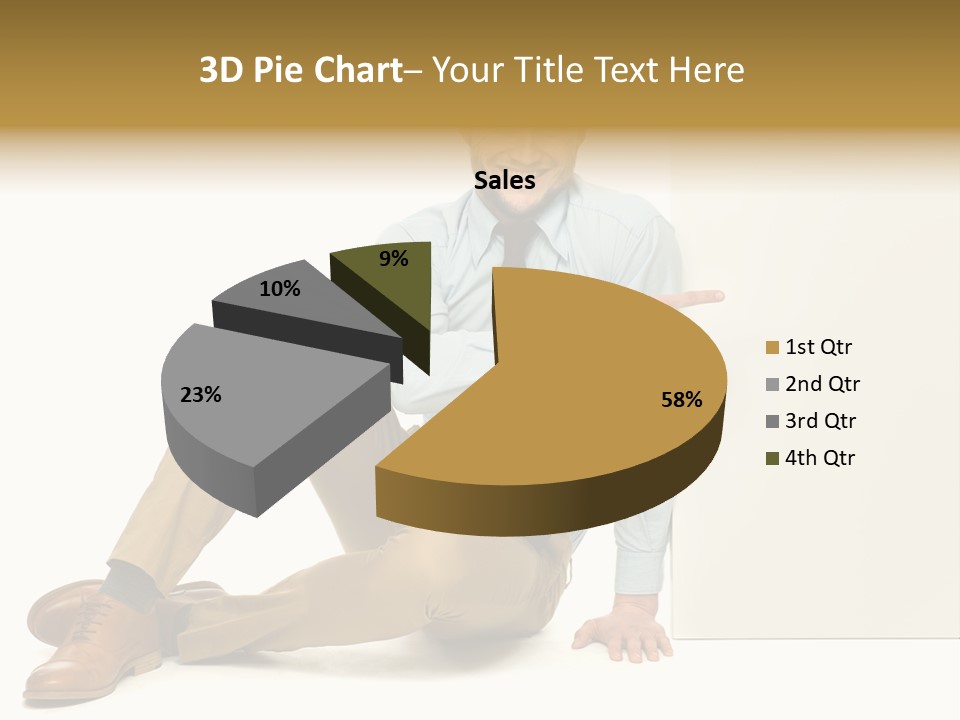 White Background Smile Man PowerPoint Template