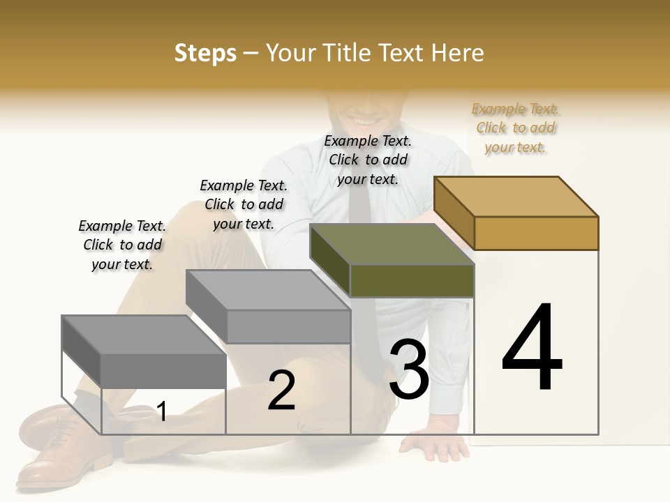 White Background Smile Man PowerPoint Template