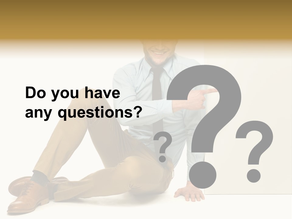 White Background Smile Man PowerPoint Template