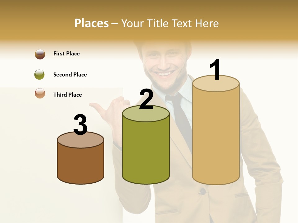 One Person Happy Positive PowerPoint Template