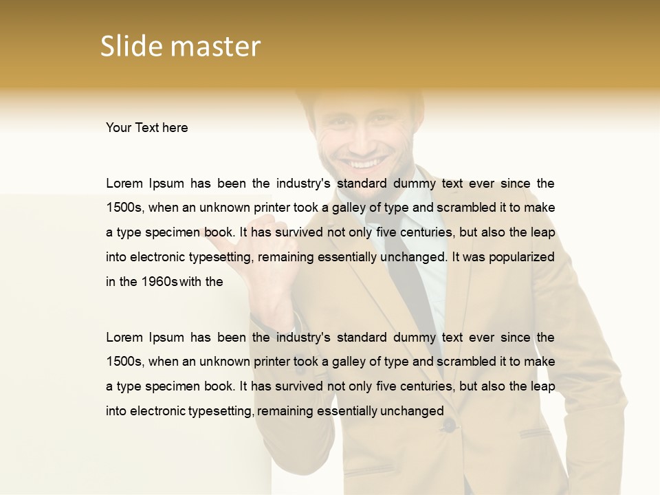 One Person Happy Positive PowerPoint Template