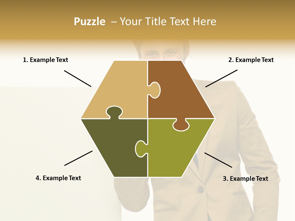 One Person Happy Positive PowerPoint Template