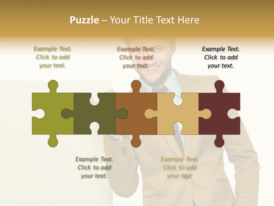 One Person Happy Positive PowerPoint Template