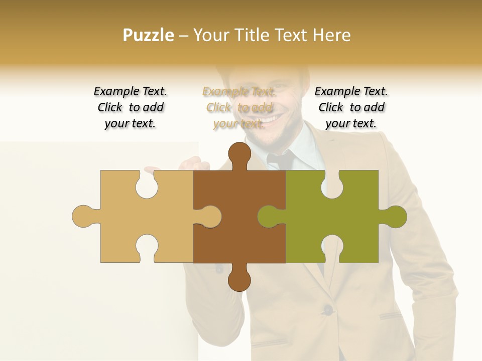 One Person Happy Positive PowerPoint Template