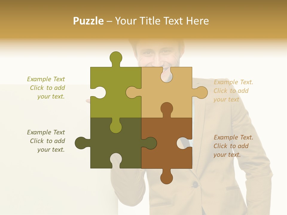 One Person Happy Positive PowerPoint Template