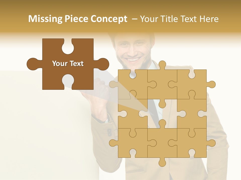 One Person Happy Positive PowerPoint Template