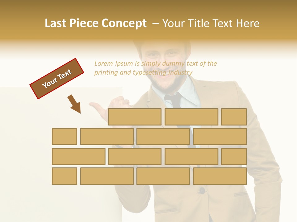 One Person Happy Positive PowerPoint Template