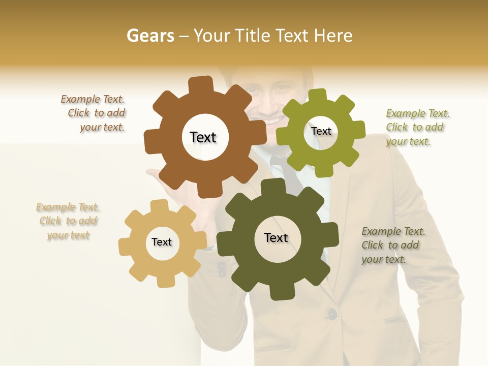 One Person Happy Positive PowerPoint Template