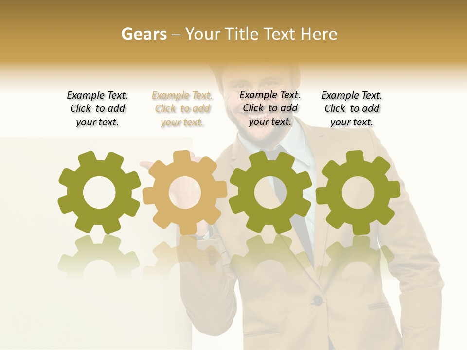 One Person Happy Positive PowerPoint Template