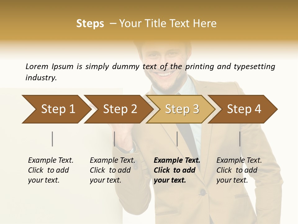 One Person Happy Positive PowerPoint Template