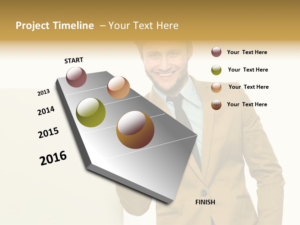 One Person Happy Positive PowerPoint Template