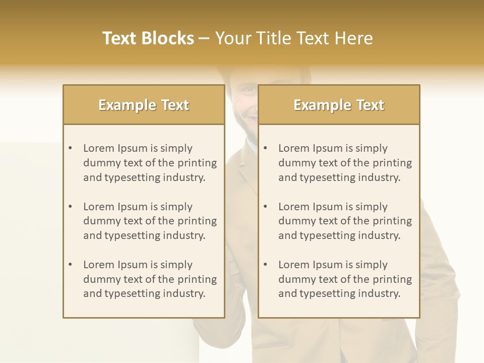 One Person Happy Positive PowerPoint Template