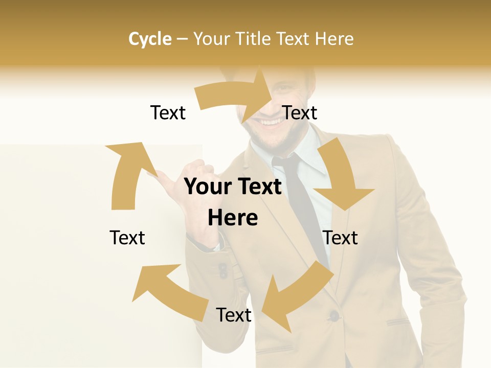 One Person Happy Positive PowerPoint Template