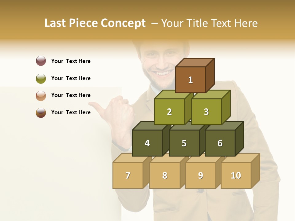 One Person Happy Positive PowerPoint Template