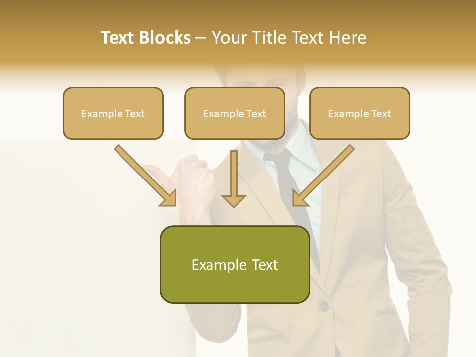 One Person Happy Positive PowerPoint Template