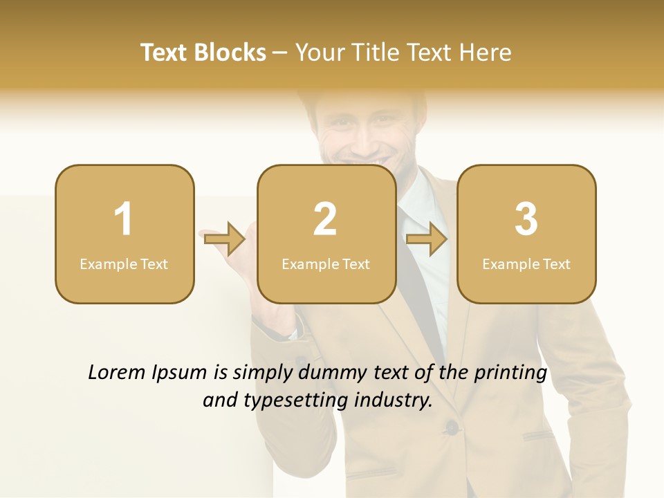 One Person Happy Positive PowerPoint Template