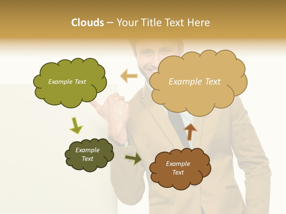 One Person Happy Positive PowerPoint Template