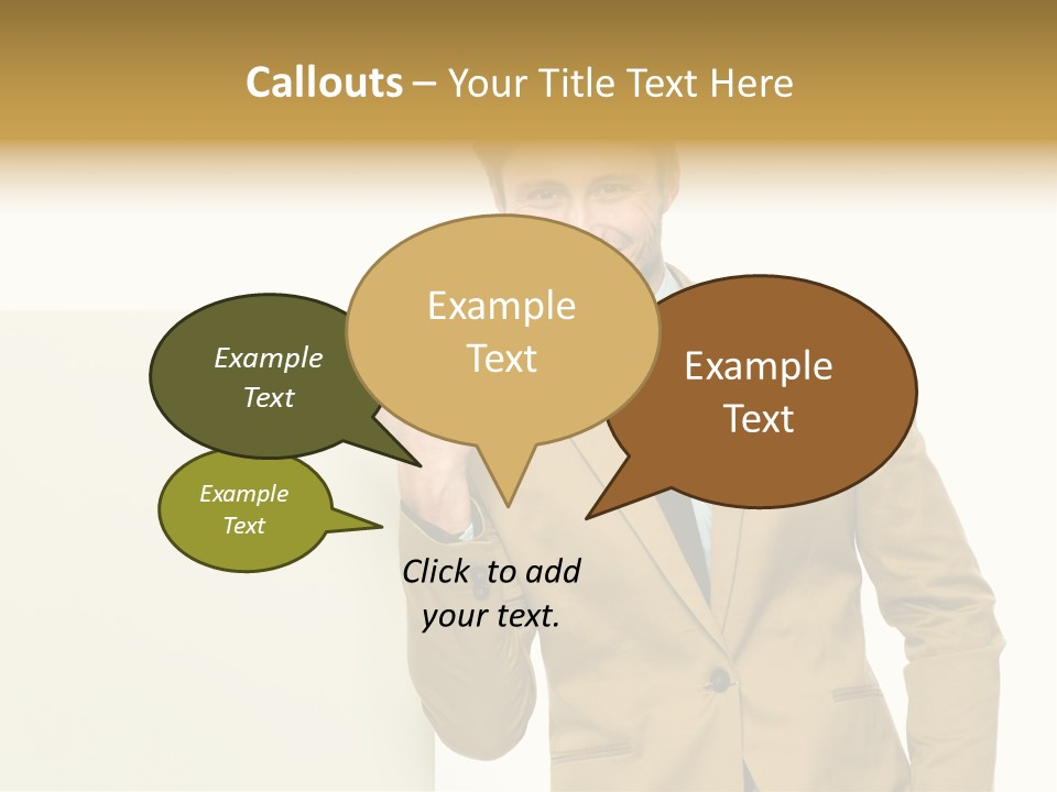 One Person Happy Positive PowerPoint Template