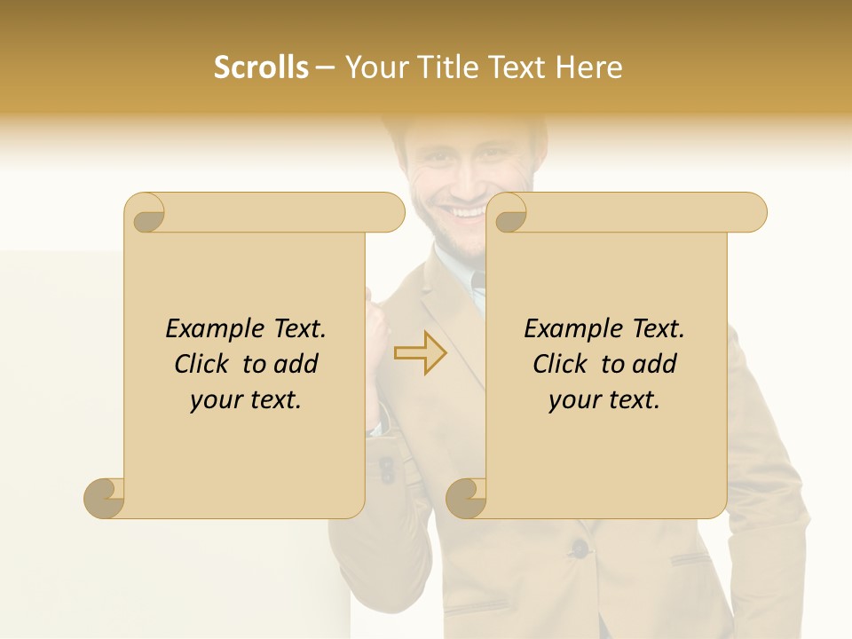 One Person Happy Positive PowerPoint Template