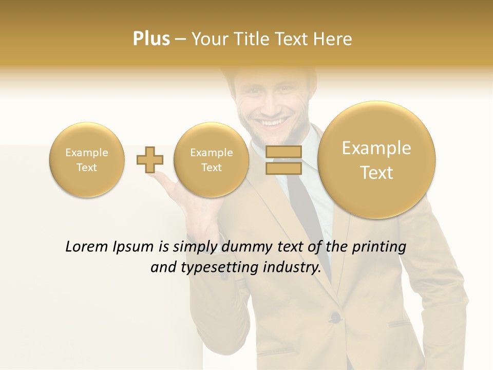 One Person Happy Positive PowerPoint Template