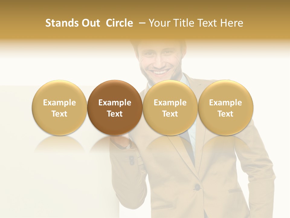 One Person Happy Positive PowerPoint Template