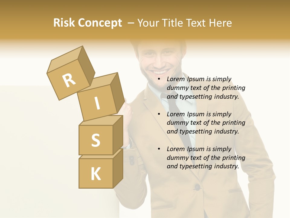 One Person Happy Positive PowerPoint Template