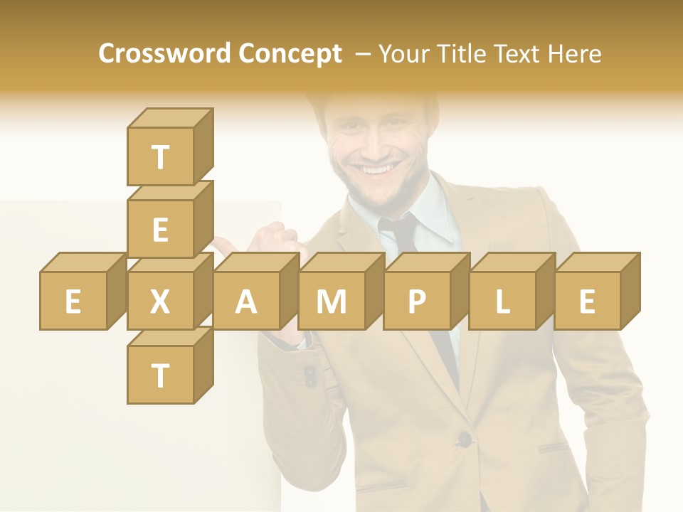 One Person Happy Positive PowerPoint Template