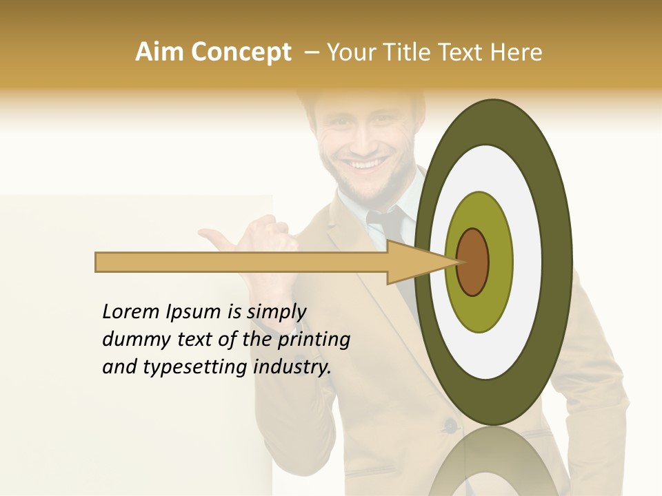 One Person Happy Positive PowerPoint Template