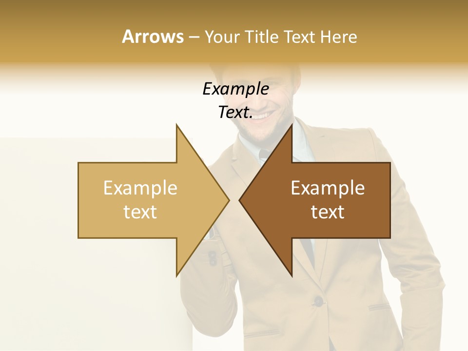 One Person Happy Positive PowerPoint Template