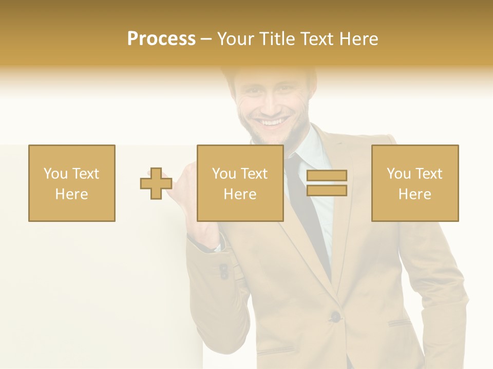 One Person Happy Positive PowerPoint Template