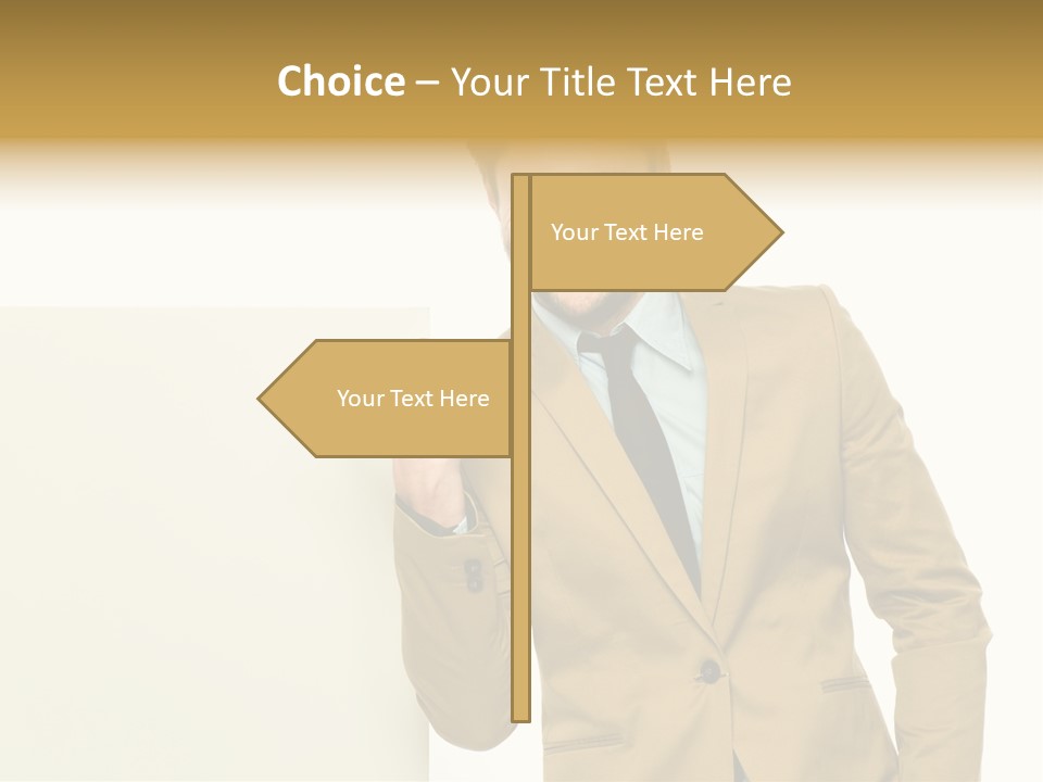 One Person Happy Positive PowerPoint Template