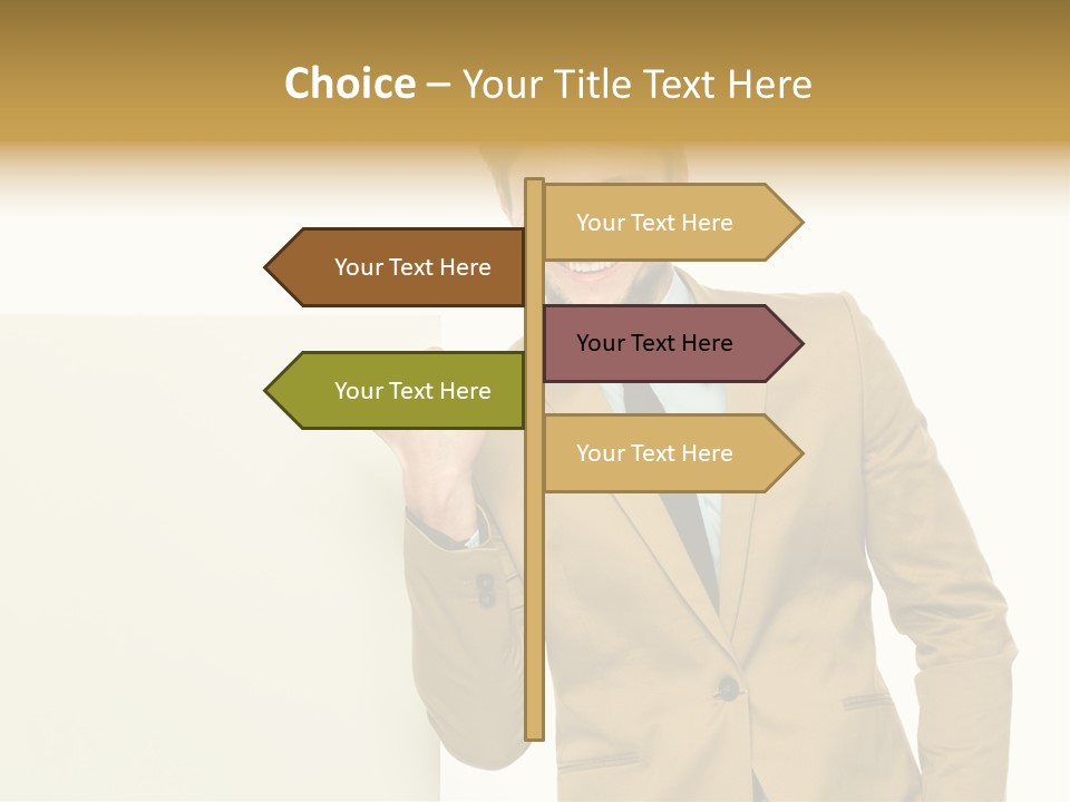 One Person Happy Positive PowerPoint Template