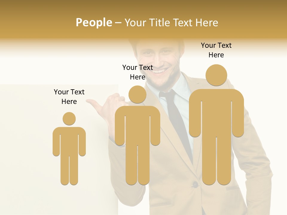 One Person Happy Positive PowerPoint Template