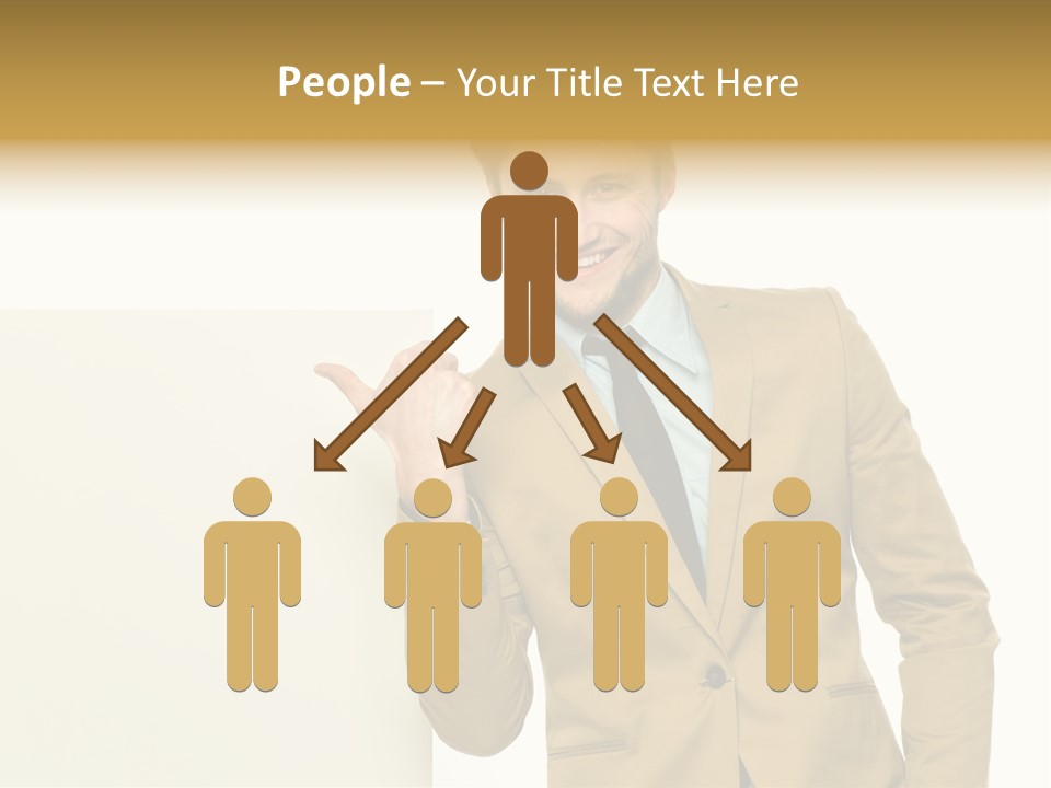 One Person Happy Positive PowerPoint Template