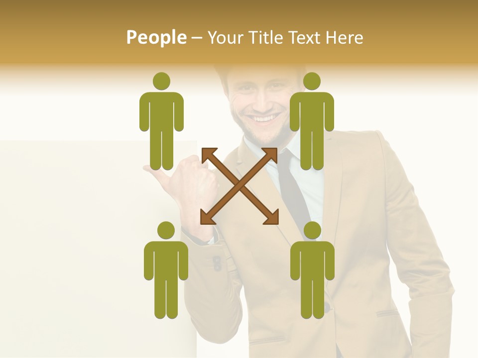 One Person Happy Positive PowerPoint Template
