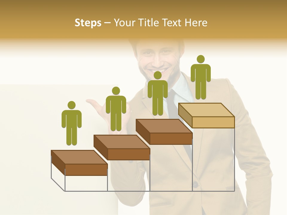 One Person Happy Positive PowerPoint Template