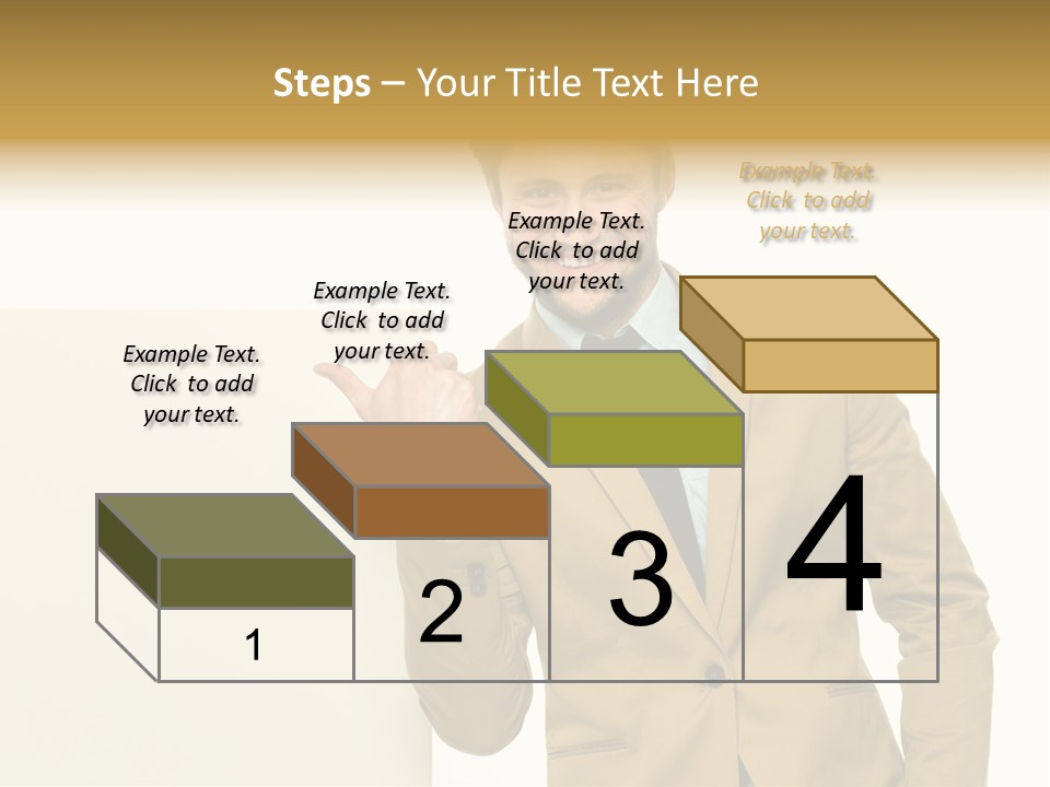 One Person Happy Positive PowerPoint Template