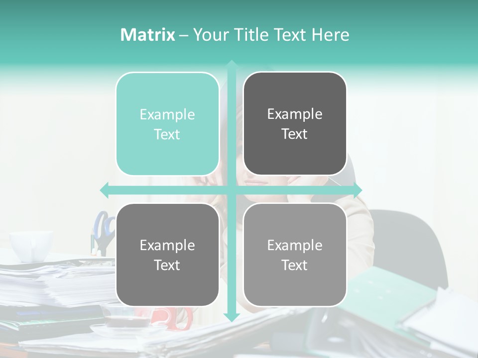 Portrait Headache Pretty PowerPoint Template