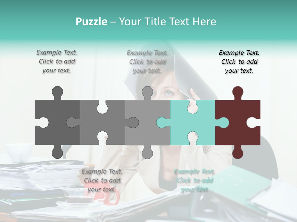 Portrait Headache Pretty PowerPoint Template