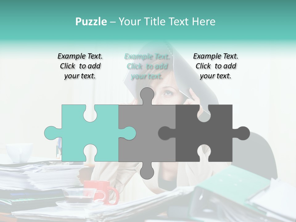 Portrait Headache Pretty PowerPoint Template