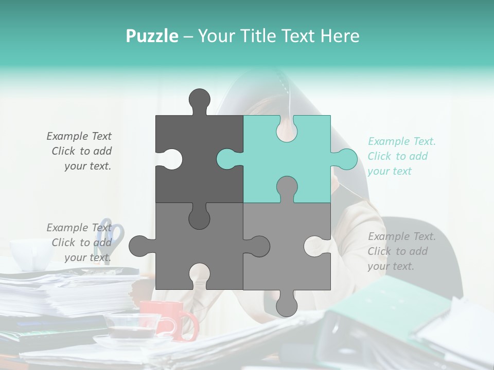 Portrait Headache Pretty PowerPoint Template