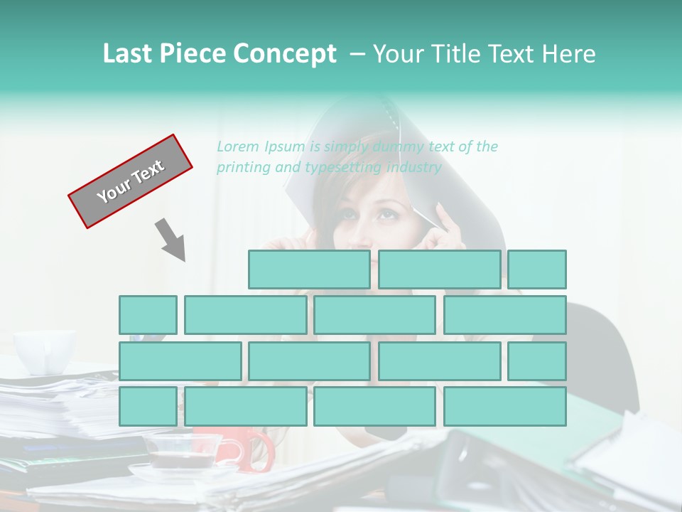 Portrait Headache Pretty PowerPoint Template