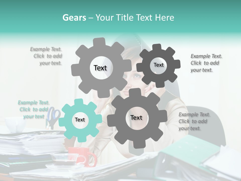 Portrait Headache Pretty PowerPoint Template