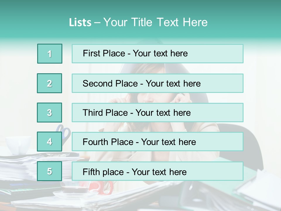 Portrait Headache Pretty PowerPoint Template