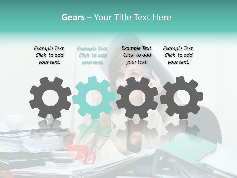 Portrait Headache Pretty PowerPoint Template