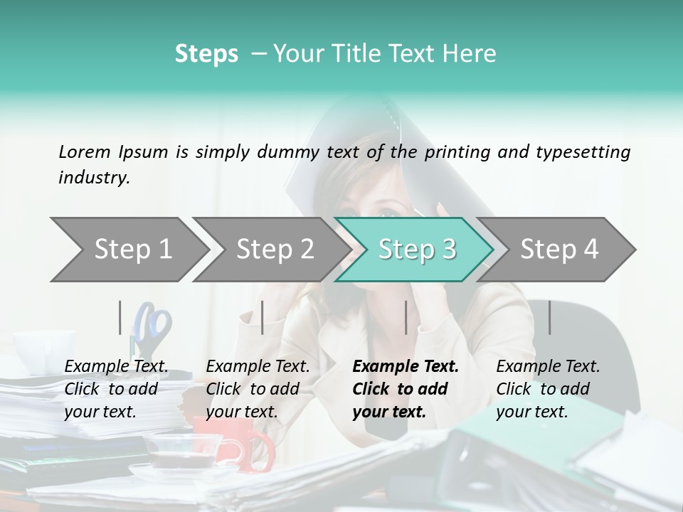 Portrait Headache Pretty PowerPoint Template